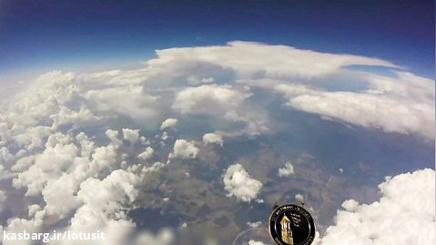گو پرو وصل شده به بالن در حال نزدیک شدن به فضا !