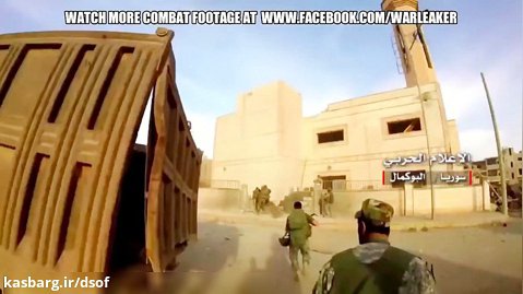تصاویر ضبط شده از دوربین روی کلاه سرباز ارتش سوریه مقابل داعش در بوکمال