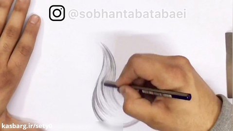 آموزش کشیدن مو با مداد طراحی