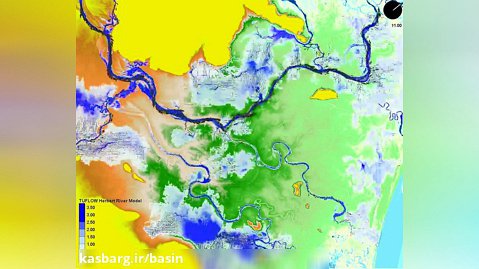 فیلم مثال مدل سازی سیل رودخانه با Aquaveo SMS -TUFLOW