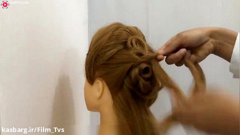آموزش گام به گام یک شینیون مو لایه ای برای عروسی / مدل مو