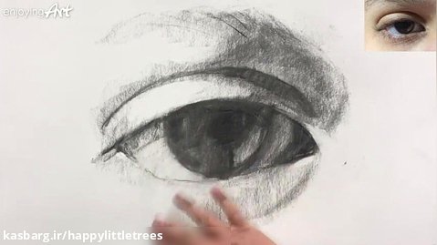 طراحی چشم - سیاه قلم