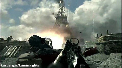 سقوط برج ایفل در بازی cod mw3