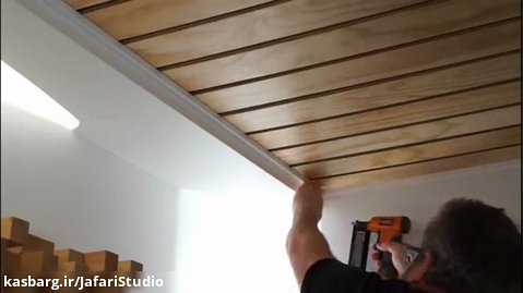 اجرای سقف چوبی