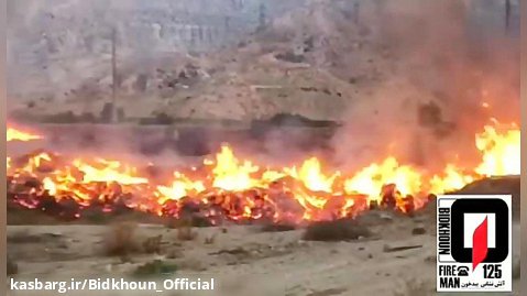 سوزاندن ضایعات و نخاله‌های درختی توسط پیمانکار منطقه ویژه در بیدخون