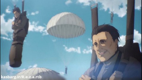 سکانس بارش تایتان ها بر سر سربازان در انیمه Attack on Titan فصل چهارم