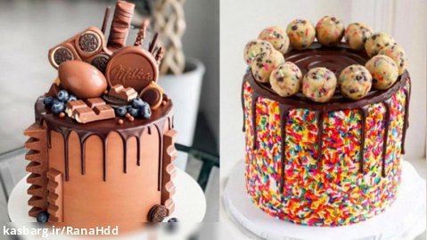 تزئین خلاقانه کیک های شکلاتی !