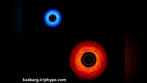 گرانش دو سیاهچاله پر جرم چگونه دید ما را تحریف می کند؟