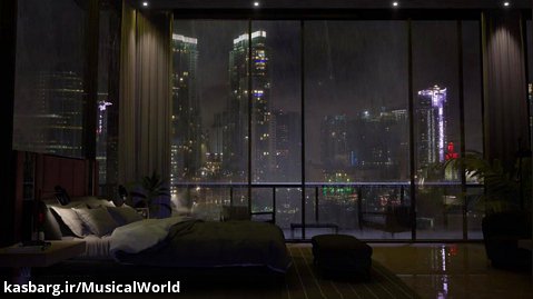 شب را در هتلی در میامی بگذرانید | باران شدید و رعد و برق بیرون از هتل