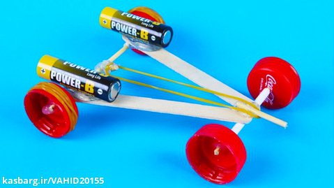 آموزش ساخت اسباب بازی ماشین حرکتی با چوب بستنی