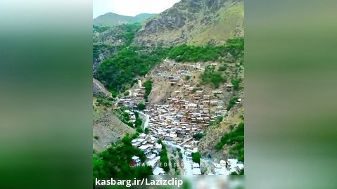 روستای زیبا و سرسبز تنگی سر کردستان . طبیعت بکر و زیبای کردستان