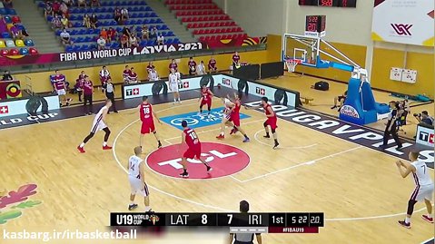 لتونی - ایران - جام جهانی بسکتبال FIBA U19 2021
