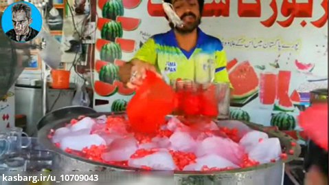 فروش غیر بهداشتی آب هندوانه در پاکستان