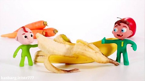 خمیربازی السا و آنا | سرگرمی کودک | ی بامزه از میوه و سبزیجات