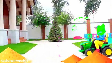ماشین بازی کودکانه با سنیا / بنزین زدن به ماشین و موتور سواری