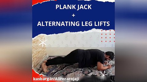 PLANK JACK ALTERNATING LEG LIFTS