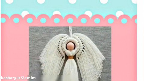 ساخت عروسک فرشته بالدار با نخ مکرومه