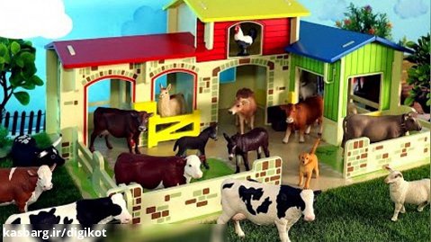 بازی با اسباب بازی خانه عروسکی مدل مزرعه/قسمت 7/خرید گاوهای شیرده برای مزرعه