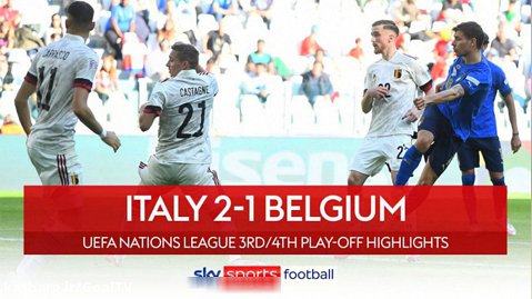 ایتالیا ۲-۱ بلژیک | خلاصه بازی | عنوان سومی آتزوری با گل زیبای بارلا