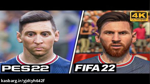 مقایسه فیس بازیکنان پاریس سن ژرمن در فیفا 22 و eFootball ( Pes 2022 )