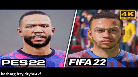مقایسه فیس بازیکنان بارسلونا در فیفا 22 و eFootball ( Pes 2022 )