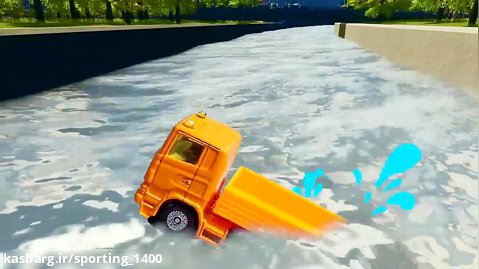 ماشین بازی کودکانه جدید : شکستن پل و سقوط ماشین ها به داخل رودخانه !