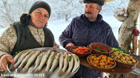 برنامه زندگی روستایی - آشپزی در طبیعت - پختن ماهی روی آتش
