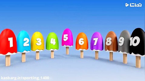 یادگیری اعداد به انگلیسی با توپ های رنگی - دانلود آموزش زبان انگلیسی برای کودکان