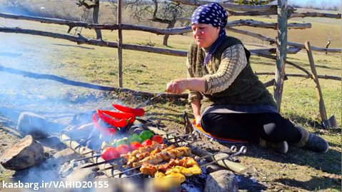 برنامه زندگی روستایی - آشپزی در طبیعت - کباب مرغ با سبزیجات