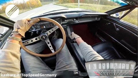 1966 Ford Mustang 4.7 V8 Top Speed Drive on German Autobahn