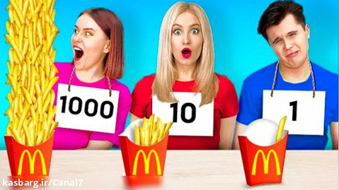 چالش ها و موقعیت های خنده دار خوردن غذایی ۱۰۰ لایه Multi DO