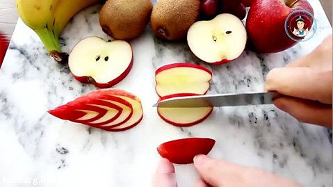 میوه آرایی با سیب / آموزش میوه آرایی