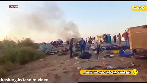 تصادف زنجیره ای در محور اهواز ـ خرمشهر ۹ قربانی گرفت