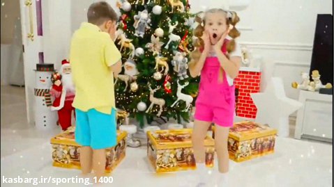 آموزش سرگرمی کودکان - چالش جشن کریسمش دیانا روما