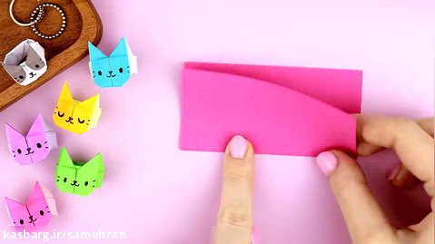 آموزش کاردستی : اوریگامی انگشتر طرح گربه