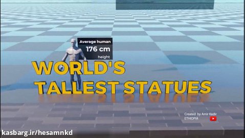 Tallest statue size comparison  3d animation