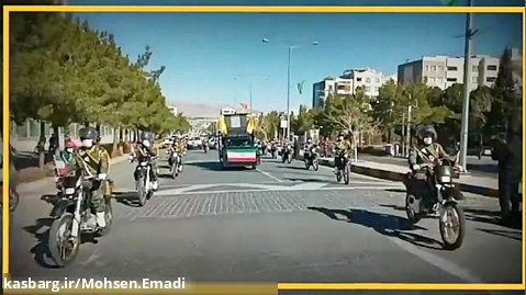 جشن پیروزی انقلاب با رژه موتوری کارکنان یگان ویژه در بیرجند