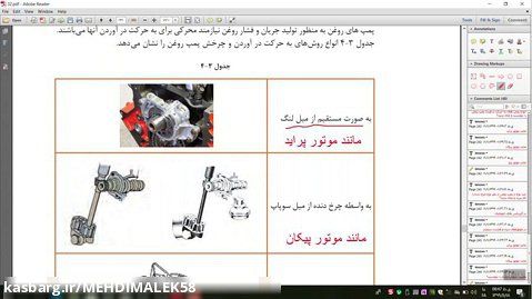 جلسه سوم از پودمان 4 کتاب تعمیرات مکانیکی موتور دهم مکانیک مدرس مهدی ملک محمدی
