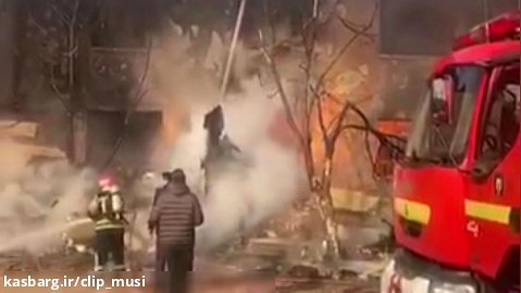 تصاویری از محل سقوط هواپیمای جنگنده در تبریز
