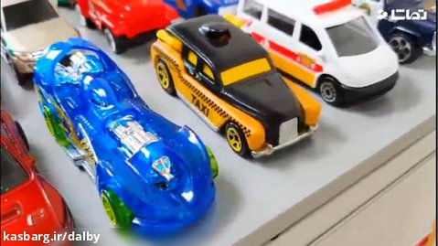 ماشین بازی کودکانه پسرانه : لیز خوردن ماشین ها داخل استخر اکلیلی