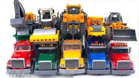 ماشین های اسباب بازی کودکانه جدید/قسمت42/کامیون ها و ماشین های سنگین راه سازی