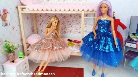 عروسک بازی دخترانه - دو عروسک باربی در لباس های جدید