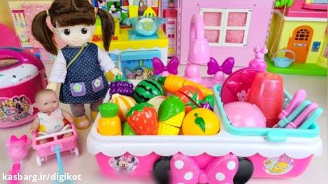 عروسک بازی دخترانه/اسباب بازی/قسمت 103/میوه های سالم برای عروسک کوچولو